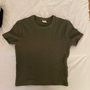 Abercrombie & Fitch Army Green Short Sleeve Shirt